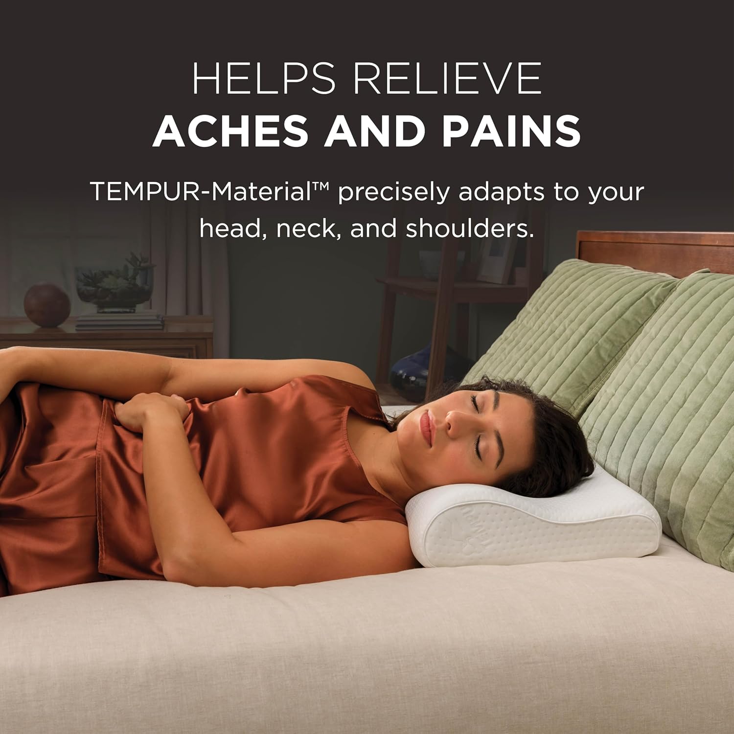 Tempur-Pedic TEMPUR-Ergo Neck Pillow, Large Profile, White - Image 5