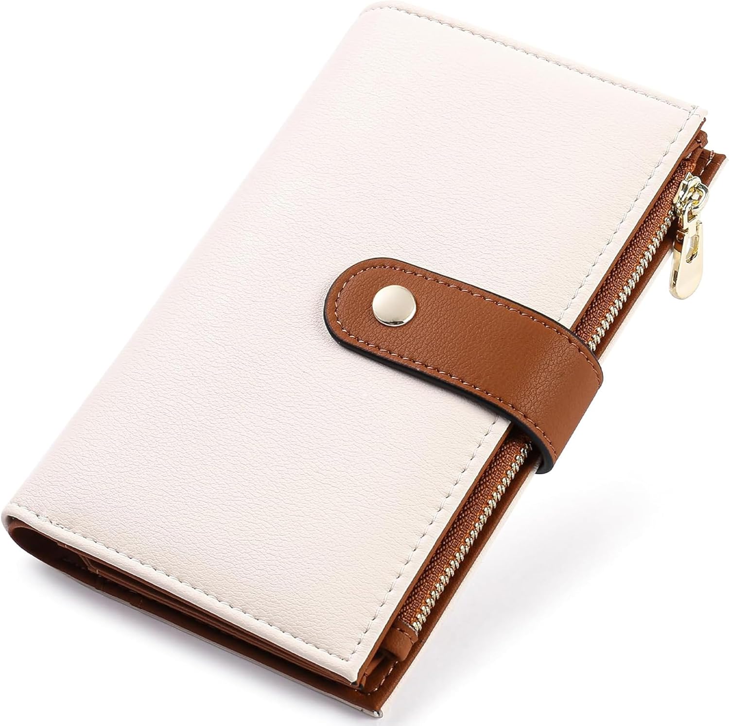 Women's Wallets RFID Blocking Leather Trifold Clutch Wallet Credit Card Holder Ladies Travel Wallet Purse with Pen Holder - Image 2