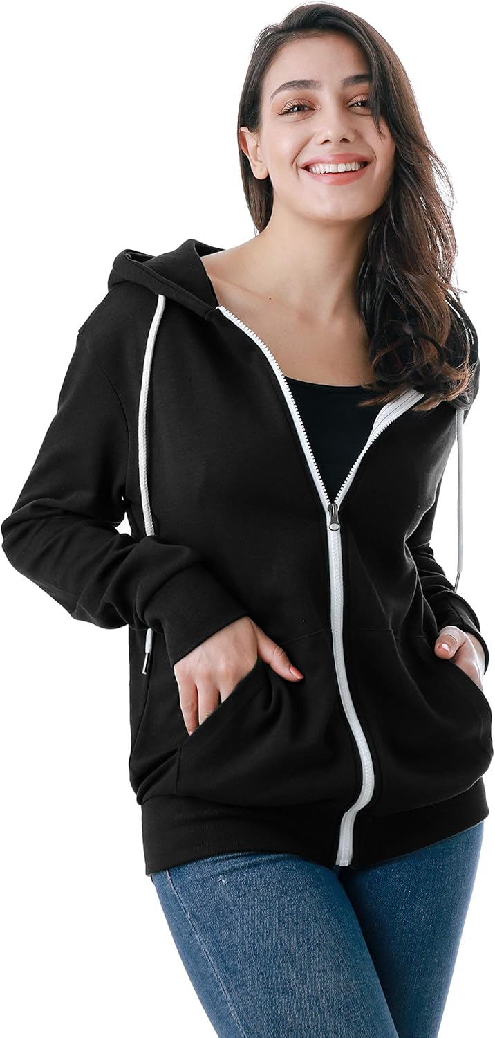 GIVON Women's Lightweight Zip Up Hoodie – Long Sleeve Thin Casual Hooded Jacket, Plus - Image 6