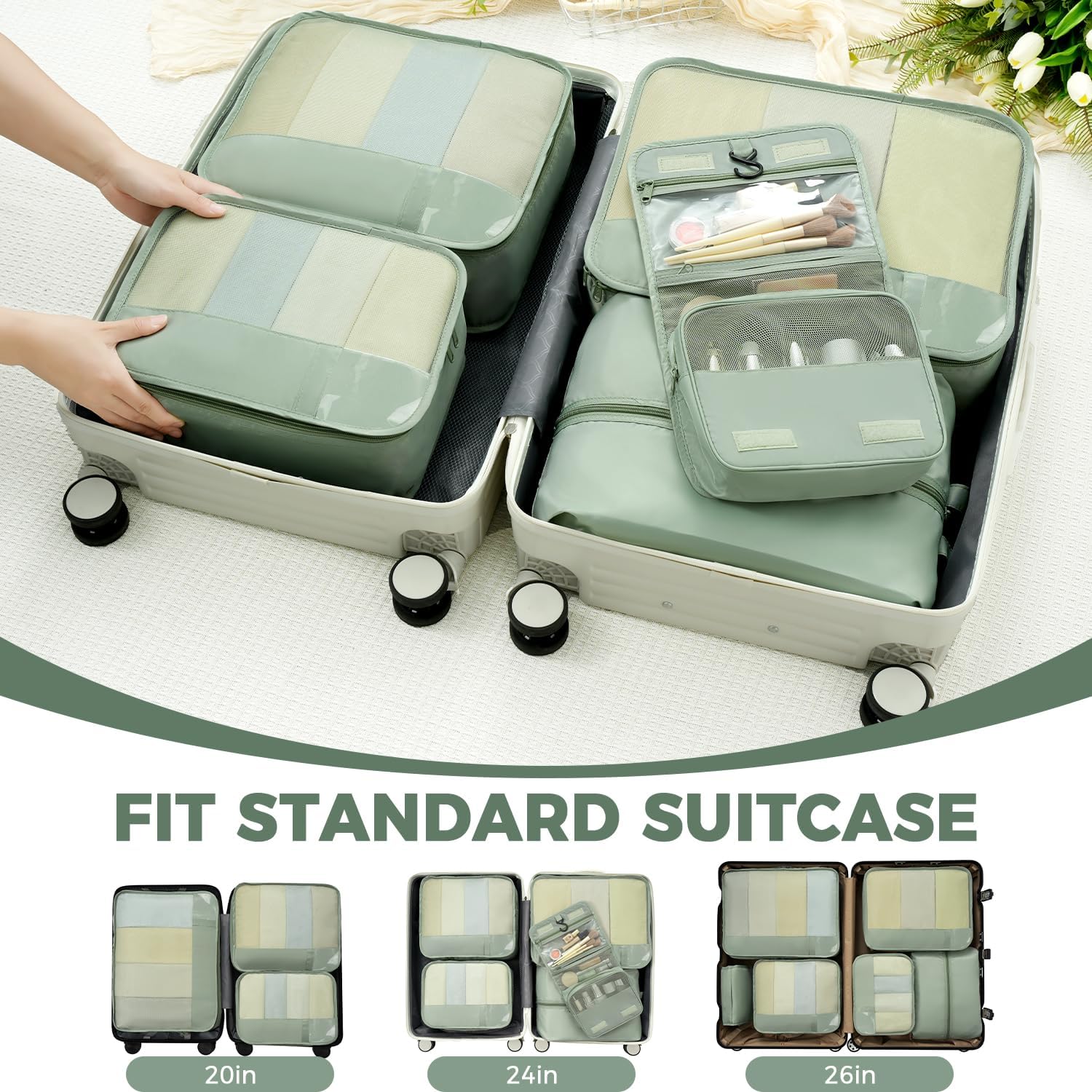 BAGAIL 9 Set Packing Cubes Luggage Packing Organizers for Travel Accessories - Image 8