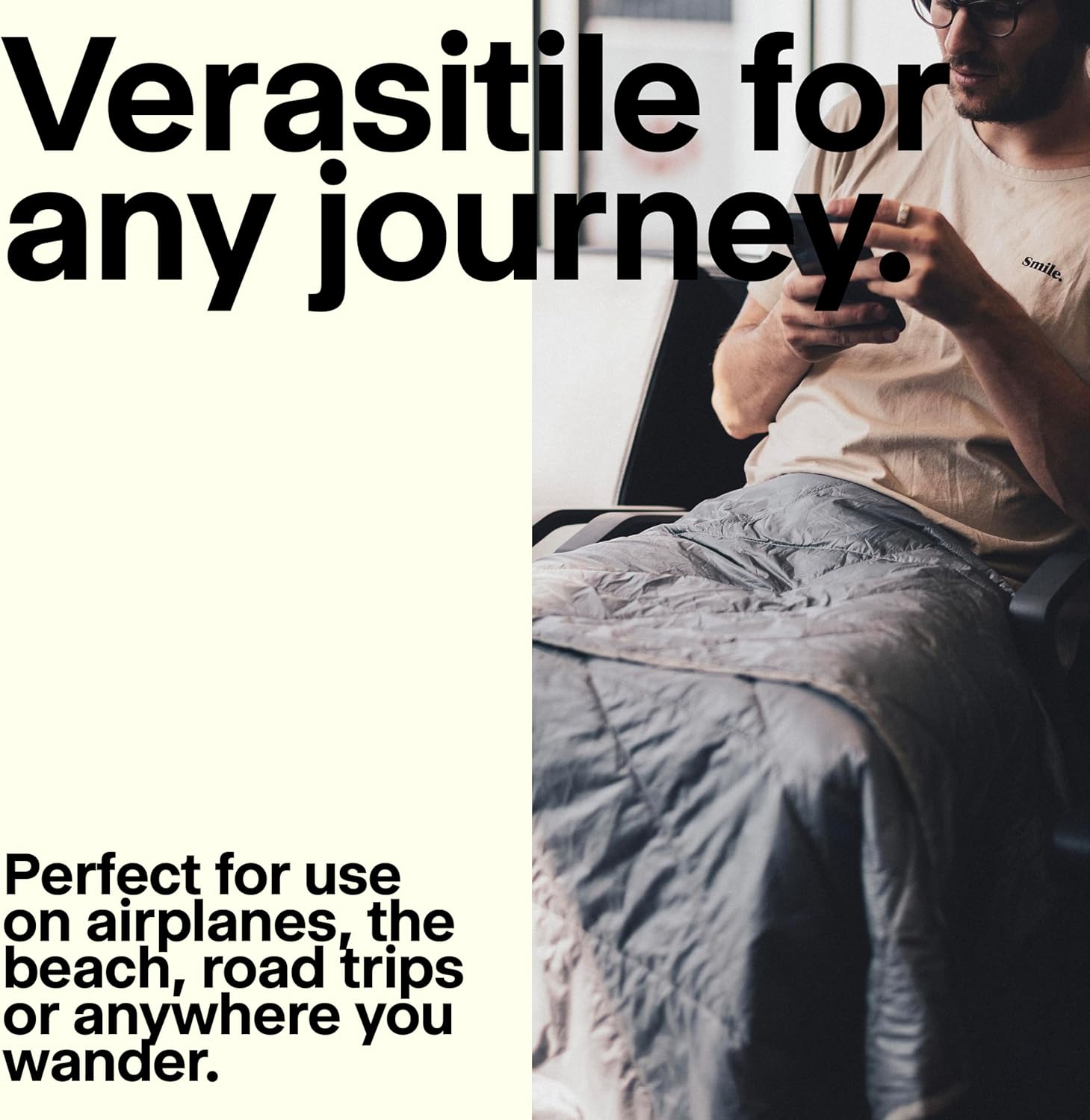 Gravel Layover Travel Blanket – Ultra-Light Compact Blanket for Camping and Outdoor Adventures - Down Alternative Portable Travel Blanket for Layovers & Road Trips (Blue) - Image 8