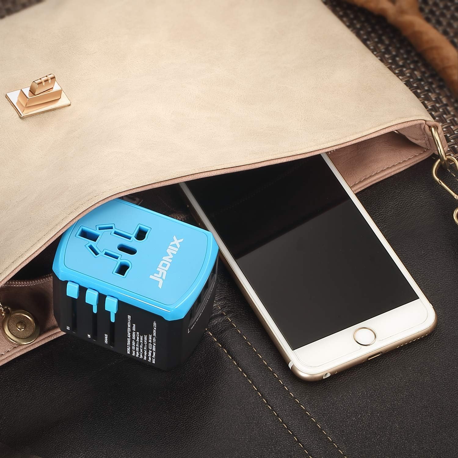 All in One Universal USB Travel Power Adapter with 3 USB Port and Type-C International Wall Charger Worldwide AC Power Plug 8 Pin AC Socket for Multi-Nation Travel UK, EU, AU, Asia - Image 9