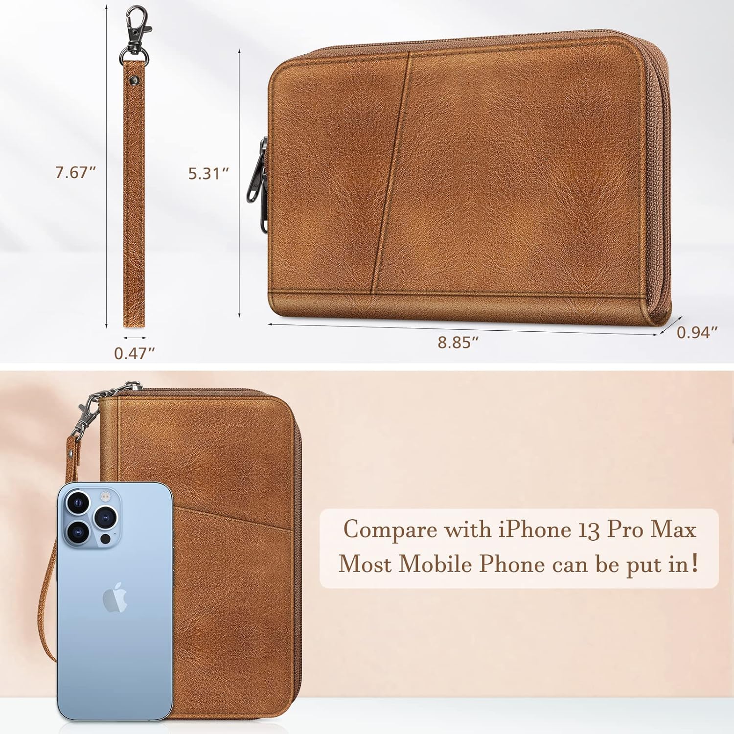 Fintie Family Passport Holder Wallet, RFID Blocking Travel Document Organizer Clutch Bag Credit Cards Case Cover for Women Men - Image 5