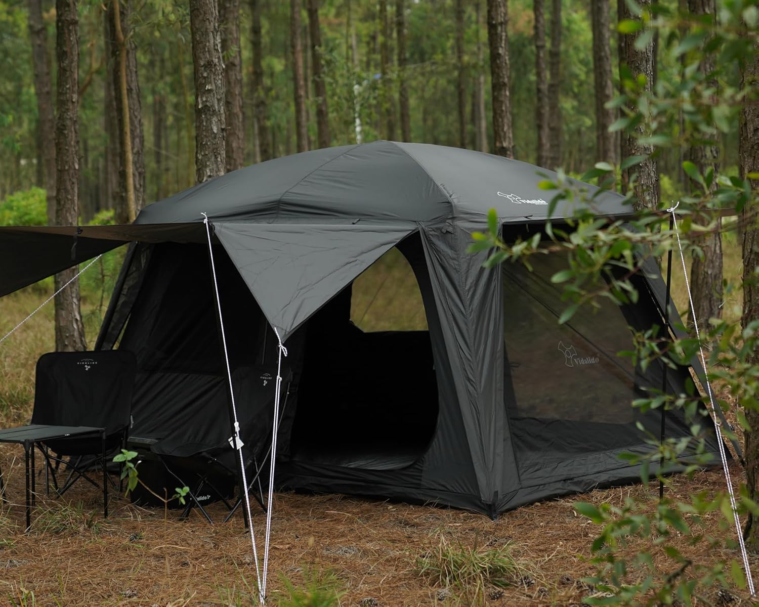 Vidalido 4-6 Person Camping Tent with 3 Door 2 Room Large Family Cabin Tents, Double Layer Waterproof Portable Glamping Tent, Big Tents for Outdoor Camping Hiking and Backpacking - Image 8