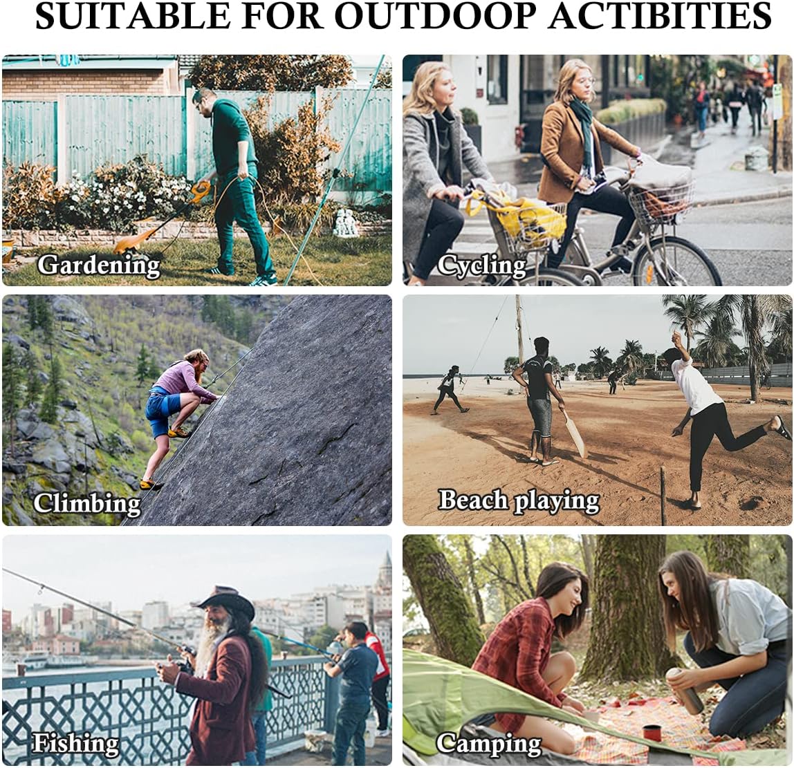 3 Pack Mens Outdoor Wide Brim Fishing Hat,UPF 50+ Sun Protection Cap with Face Neck Flap for Hiking & Garden - Image 8