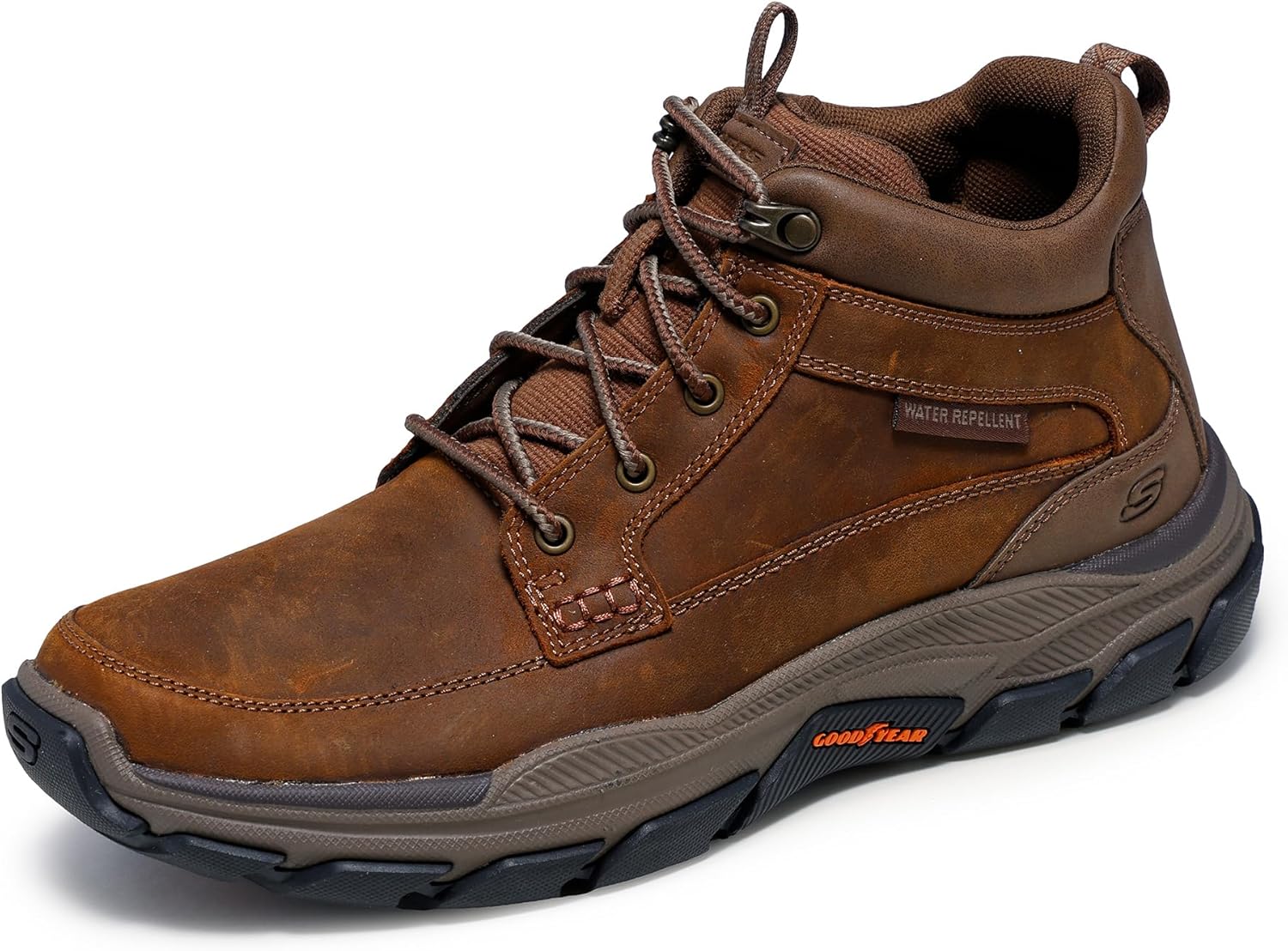 Skechers USA Men's Respected-Boswell 204454 Mid Top Leather Moc Toe Lace Up - Image 2