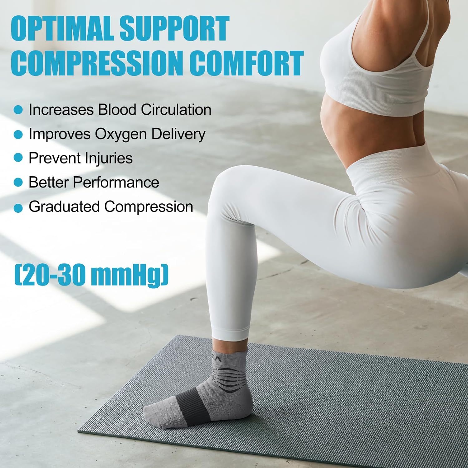 NEENCA Medical Compression Socks for Women & Men Circulation, Ankle Compression Stockings for Pain Relief, Plantar Fasciitis, Swelling, Neuropathy, Runner, Nurses, Travel, Pregnancy, Flying,20-30 mmHg - Image 6
