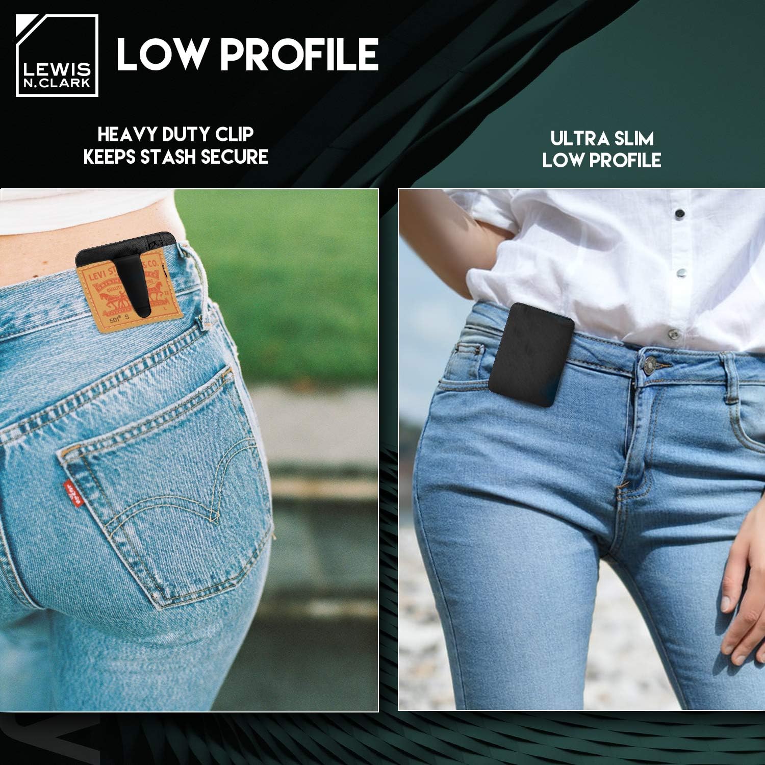 Lewis N. Clark RFID Hidden Clip Stash Money Belt Travel Pouch + Credit Card/Id Holder for Women & Men - Image 6