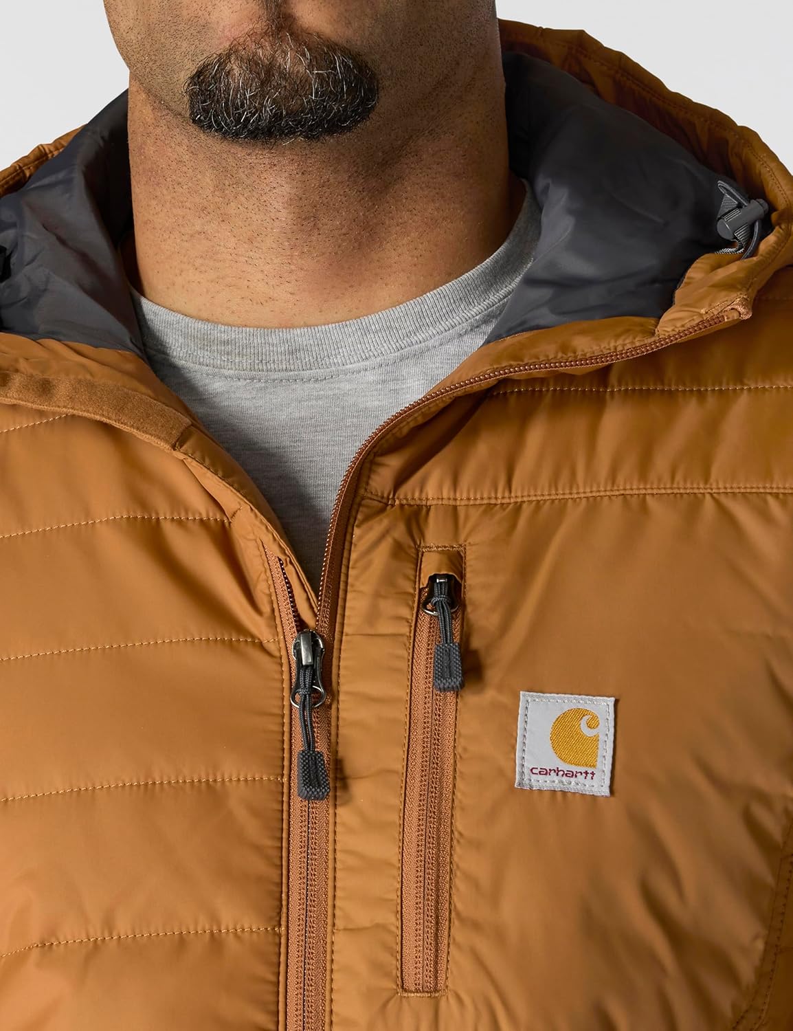 Carhartt Men's Rain Defender® Relaxed Fit Lightweight Insulated Hooded Jacket - Image 6