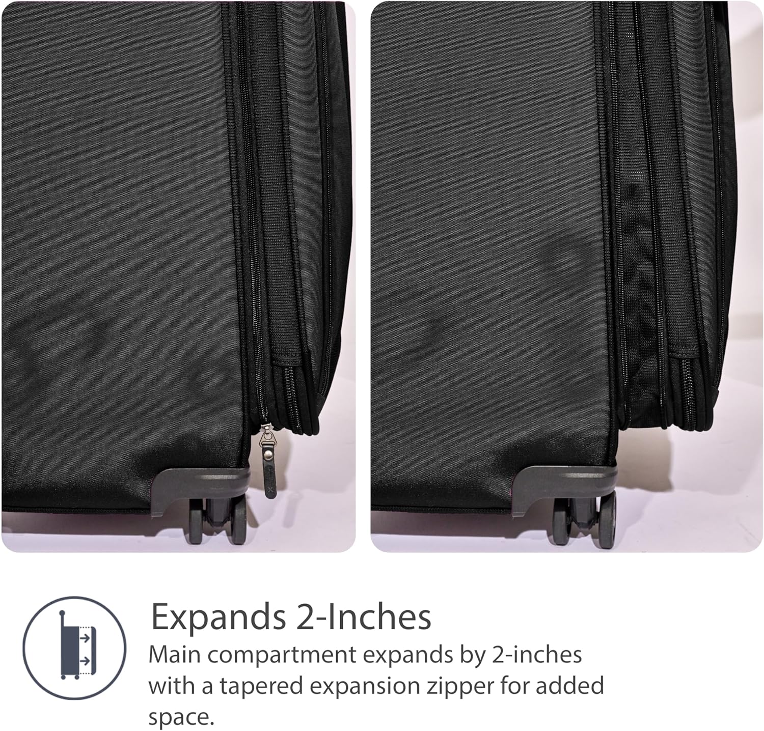 Travelpro Tourlite Softside 21" Expandable Luggage with 4 Spinner Wheels, Lightweight Suitcase, Carry-On, Black - Image 7