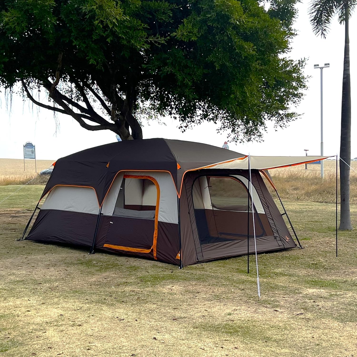 KTT Extra Large Tent 6-10-12-14 Person(A),Family Cabin Tents,2 Rooms,3 Doors and 3 Windows with Mesh,Straight Wall,Waterproof,Double Layer,Big Tent for Outdoor,Picnic,Camping,Family Gathering - Image 13