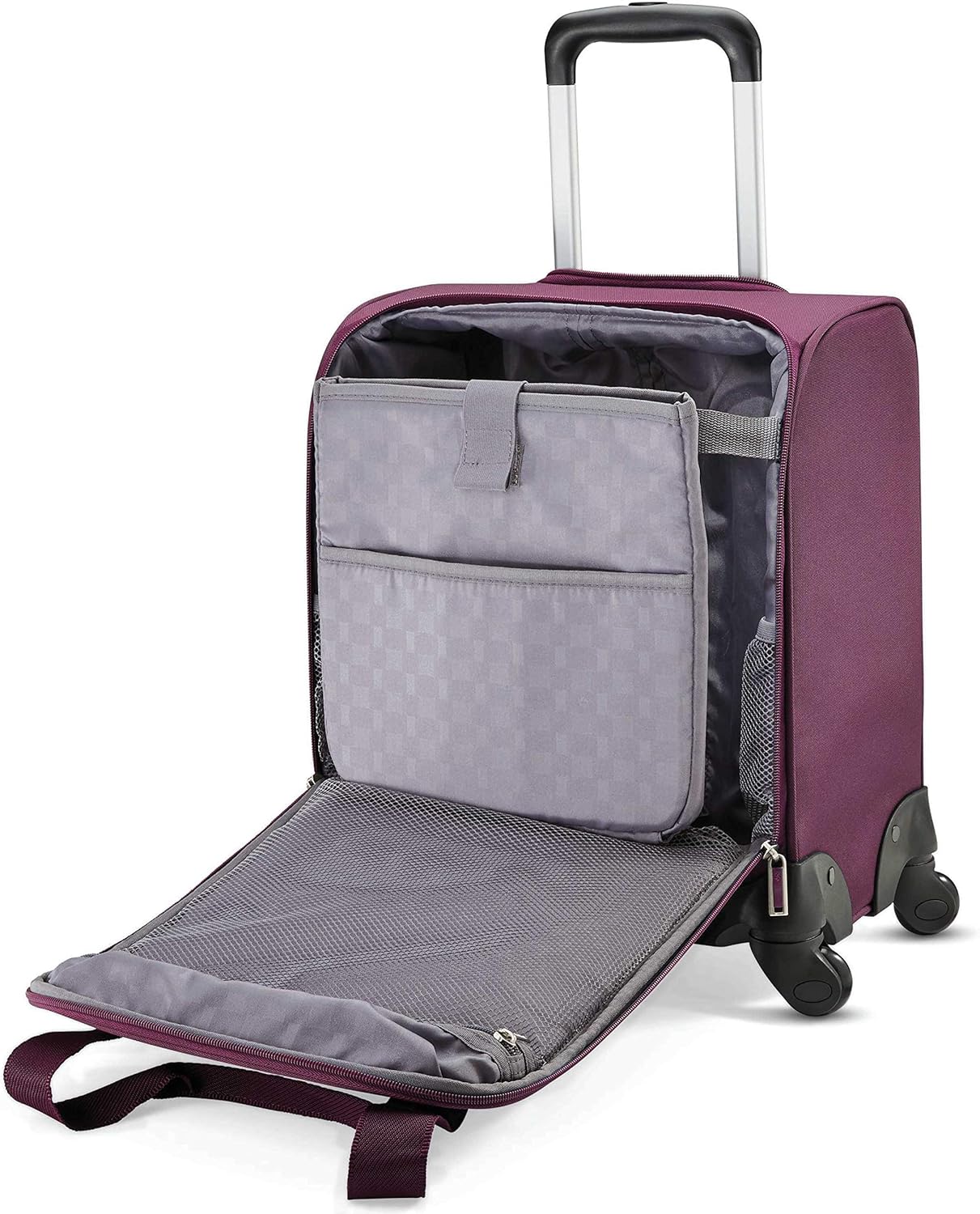 Samsonite Underseat Carry-On Spinner With USB Port, Purple, One Size - Image 5