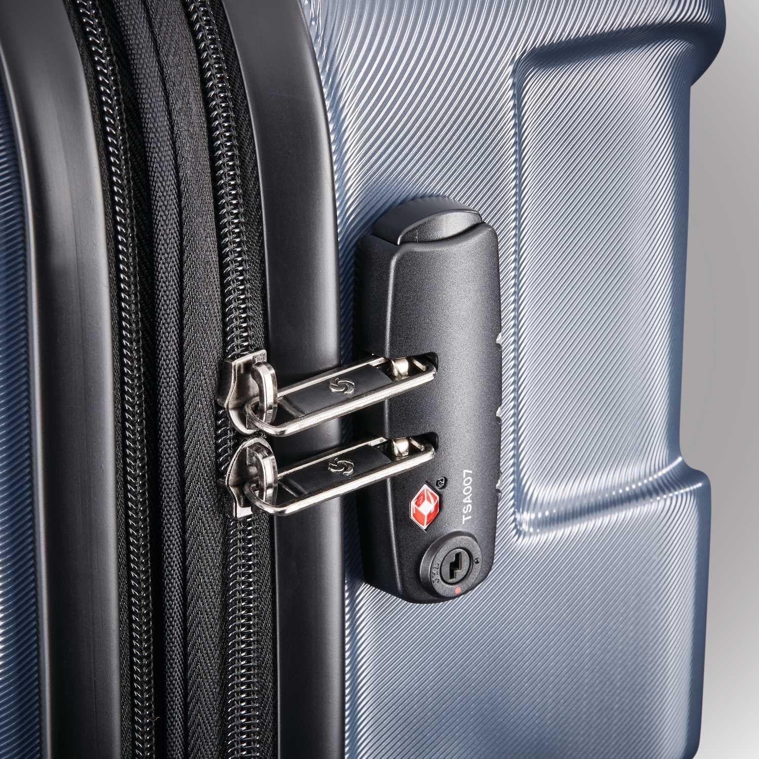 Samsonite Centric Hardside Expandable Luggage with Spinner Wheels, Blue Slate, Checked-Large 28-Inch - Image 5