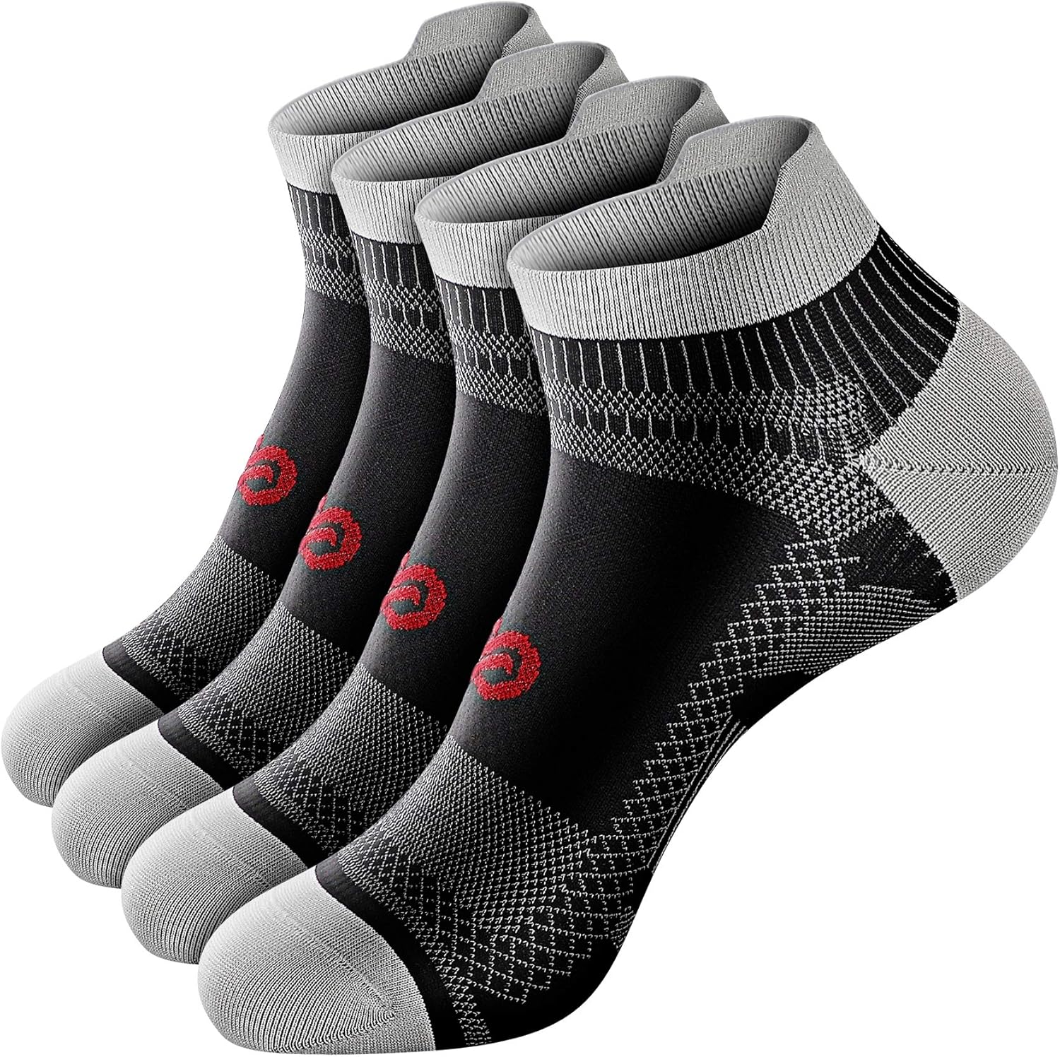 PAPLUS Ankle Compression Sock for Men and Women 2/4/6 Pairs, Low Cut Compression Running Sock with Ankle Support - Image 2