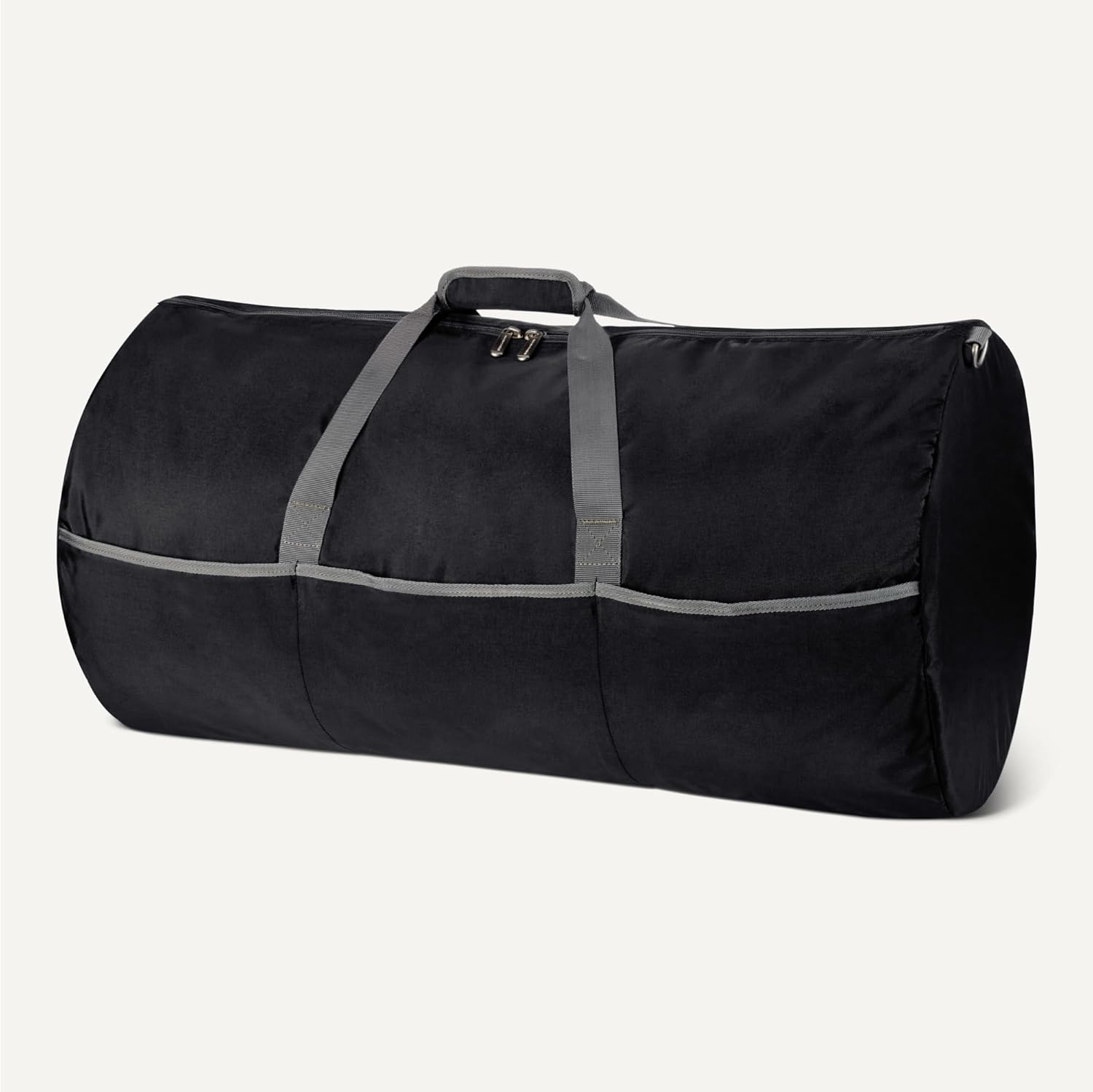 Amazon Essentials 32.4" Extra Large Foldable Nylon Duffel Bag for Travel/Storage with Zippered Pockets, 9254 Cubic Inch (150L), 50-LBS Capacity, Black (Previously Amazon Basics) - Image 6