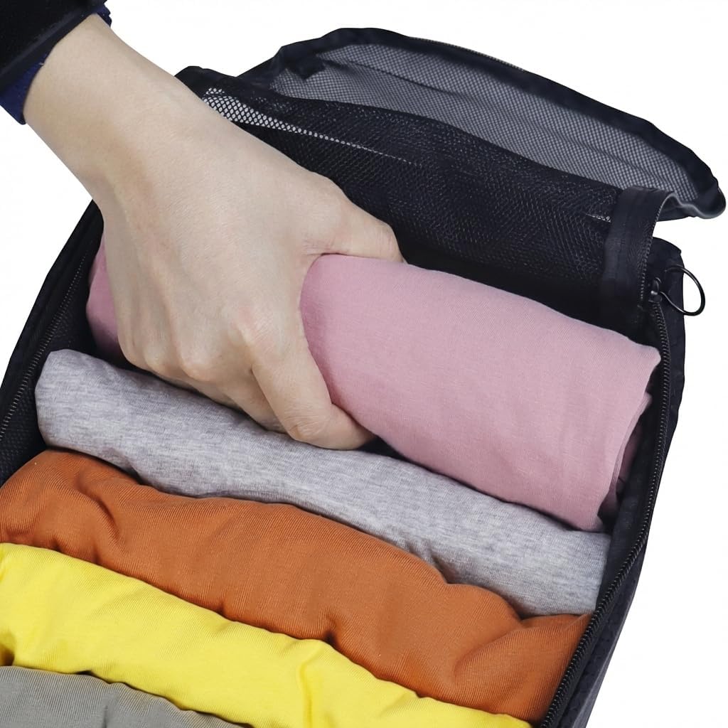 Gloppie 4-Pack Packing Cubes for Luggage - Organizer Suitcase Bags Set - Carry On Travel Accessories - Image 4