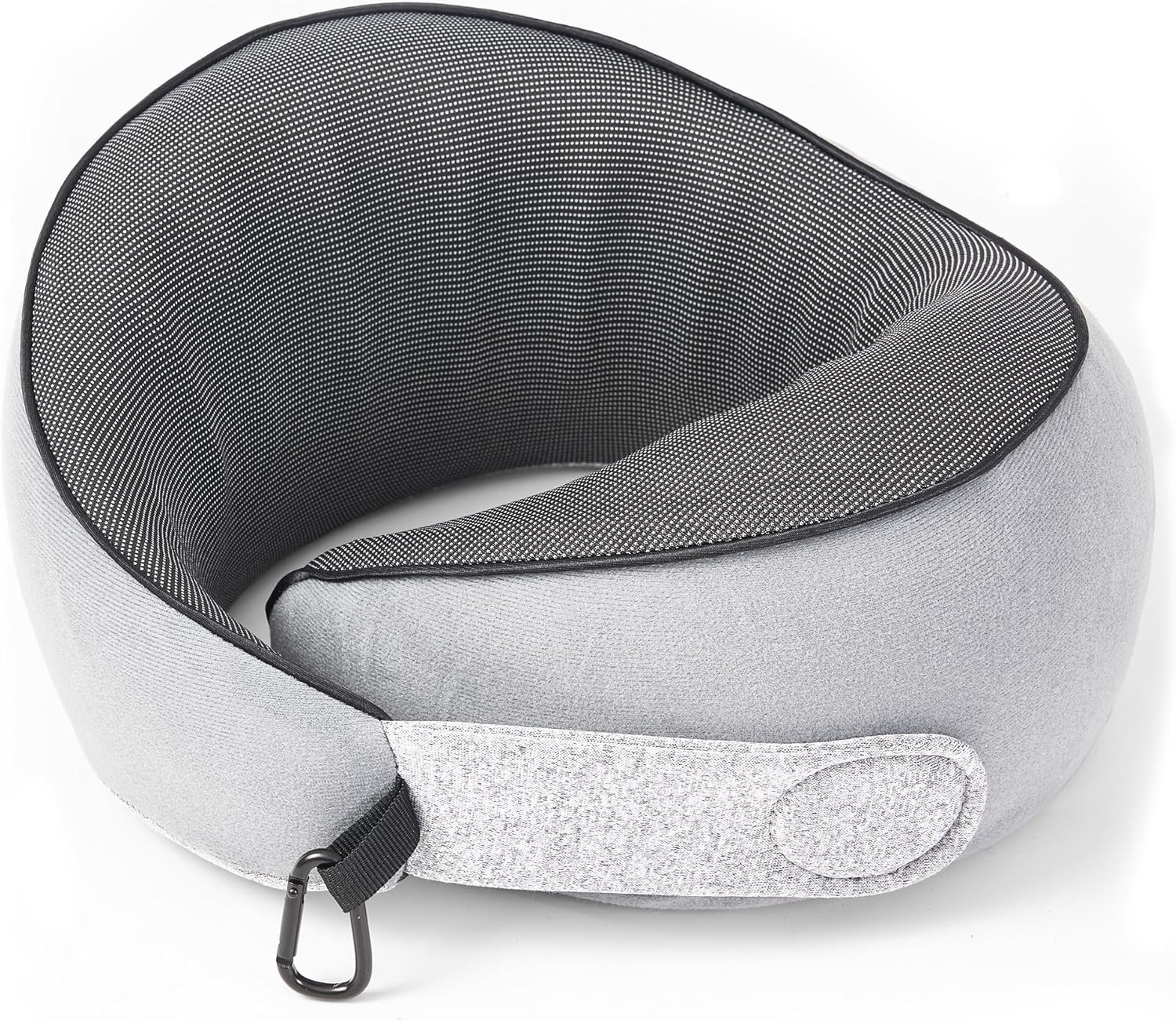 KPNEOL Travel Pillow, 100% Pure Memory Foam Travel Neck Pillow Airplane Neck Support Ergonomic Design for Traveling Suitable for Airplanes,Offices and Cars-Gray - Image 2